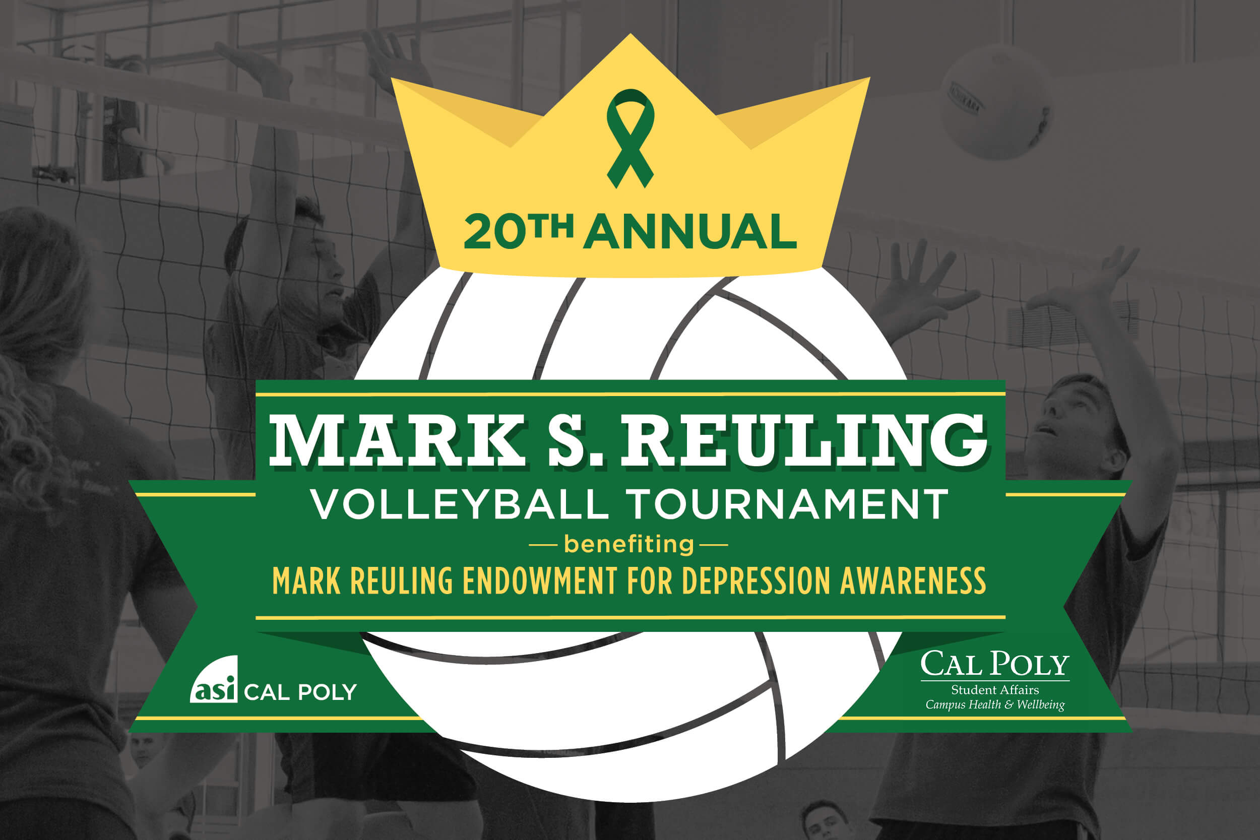 20th annual Mark S. Reuling Volleyball Tournament benefiting Mark Reuling Endowment for depression awareness