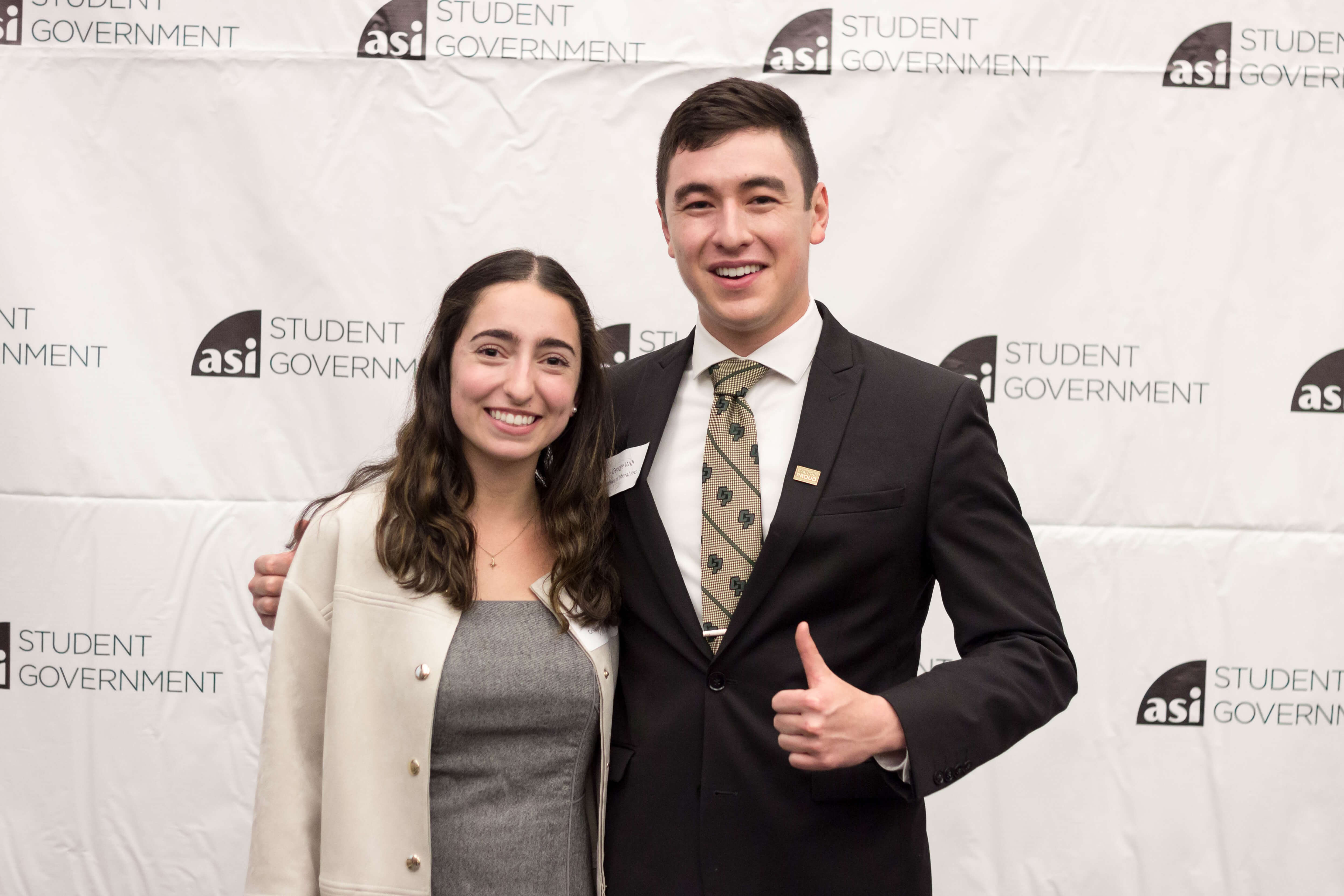 ASI presidential candidates Jasmin Fashami and George Will 